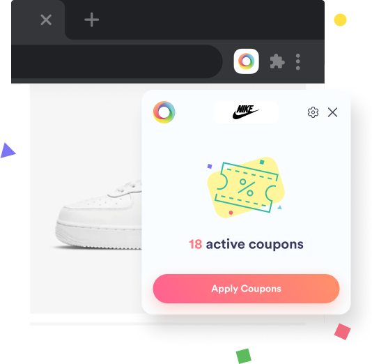 Coupon code browser extension illustration